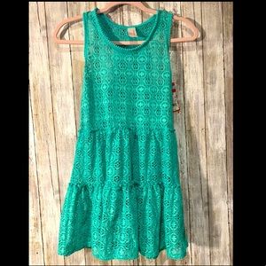 Cat and Jack girls turquoise eyelet dress